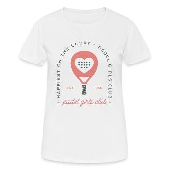 Esthétique rose du club des filles de padel - T-shirt respirant Femme - blanc - Devant - AI Model Female 172 dark (172cm)
