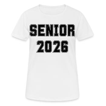 Cadeau de la Senior 2026 Classe 2026 Black Varsity - T-shirt respirant Femme - blanc - Devant - AI Model Female 172 dark (172cm)