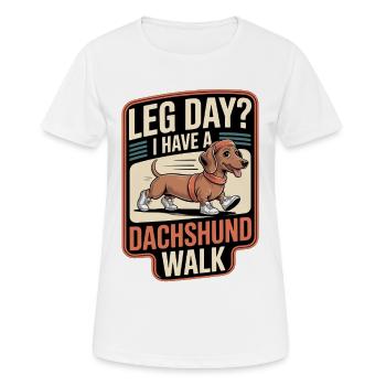 Promenade du teckel - T-shirt respirant Femme - blanc - Devant - AI Model Female 172 dark (172cm)
