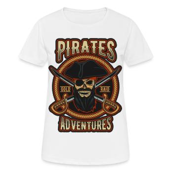 Pirate Gold Raid Patch - T-shirt respirant Femme - blanc - Devant - AI Model Female 172 dark (172cm)