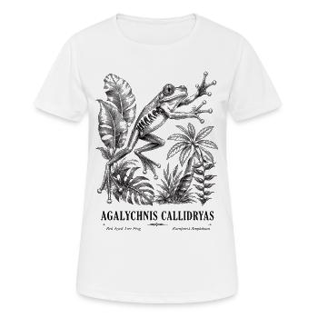 Rotäugige Laubfrosch-Regenwald - Frauen T-Shirt atmungsaktiv - Weiß - Vorne - AI Model Female 172 dark (172cm)