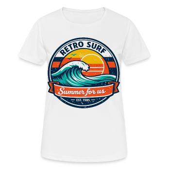 L’été pour nous - T-shirt respirant Femme - blanc - Devant - AI Model Female 172 dark (172cm)