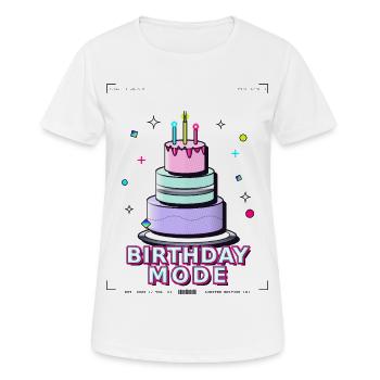 birthday cake birthday - Women's Breathable T-Shirt - white - Front - AI Model Female 172 dark (172cm)
