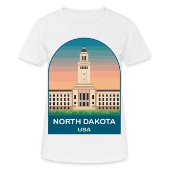 North Dakota USA Vintage-Reiseplakat - Frauen T-Shirt atmungsaktiv - Weiß - Vorne - AI Model Female 172 dark (172cm)