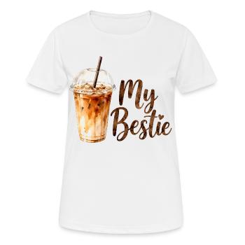 Meilleure Shirt Barista Café Glacé d’été - T-shirt respirant Femme - blanc - Devant - AI Model Female 172 dark (172cm)