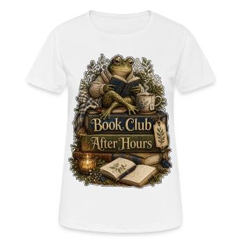 Book Club After Hours Frog - Women's Breathable T-Shirt - white - Front - AI Model Female 172 dark (172cm)