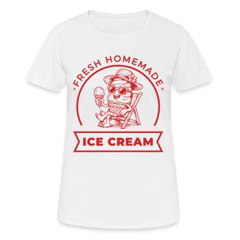 Fraîchement fait maison sur une chaise longue - T-shirt respirant Femme - blanc - Devant - AI Model Female 172 dark (172cm)
