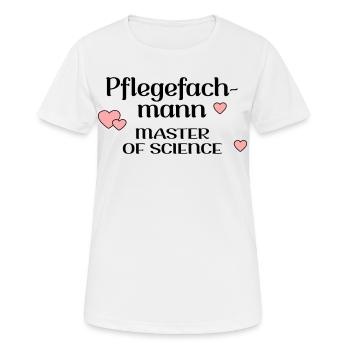 STUDIUM PFLEGE PFLEGEFACHMANN - Frauen T-Shirt atmungsaktiv - Weiß - Vorne - AI Model Female 172 dark (172cm)