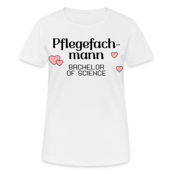 Pflegefachmann Studium Abschluss - Frauen T-Shirt atmungsaktiv - Weiß - Vorne - AI Model Female 172 dark (172cm)