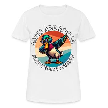 Expressions drôles de colverts - T-shirt respirant Femme - blanc - Devant - AI Model Female 172 dark (172cm)