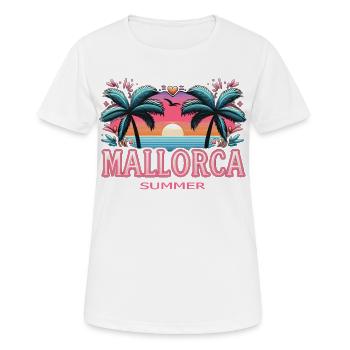Majorque - T-shirt respirant Femme - blanc - Devant - AI Model Female 172 dark (172cm)