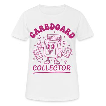 Karbboard-Sammler-Sammelkarten-Ordner-Lüfter - Frauen T-Shirt atmungsaktiv - Weiß - Vorne - AI Model Female 172 dark (172cm)