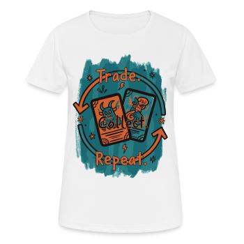 Sammler von Tauschkartenspielen und Sammlern - Frauen T-Shirt atmungsaktiv - Weiß - Vorne - AI Model Female 172 dark (172cm)