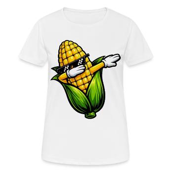 Tamponner le maïs sur l’épi - T-shirt respirant Femme - blanc - Devant - AI Model Female 172 dark (172cm)