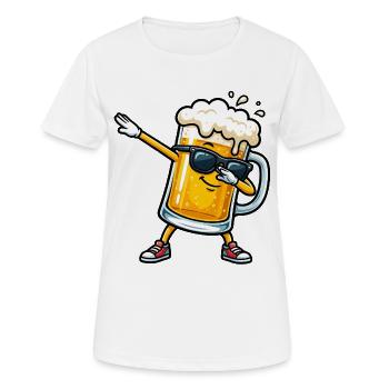 Dabbing Bierkrug - Frauen T-Shirt atmungsaktiv - Weiß - Vorne - AI Model Female 172 dark (172cm)