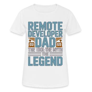 Remote Developer Dad The Idol The Web Developer - Frauen T-Shirt atmungsaktiv - Weiß - Vorne - AI Model Female 172 dark (172cm)