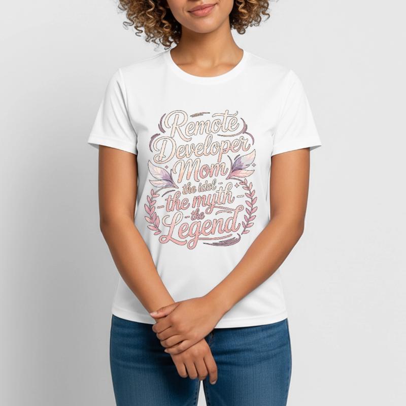 Remote Developer Mom The Idol The Remote Coder Women's Breathable T-Shirt
