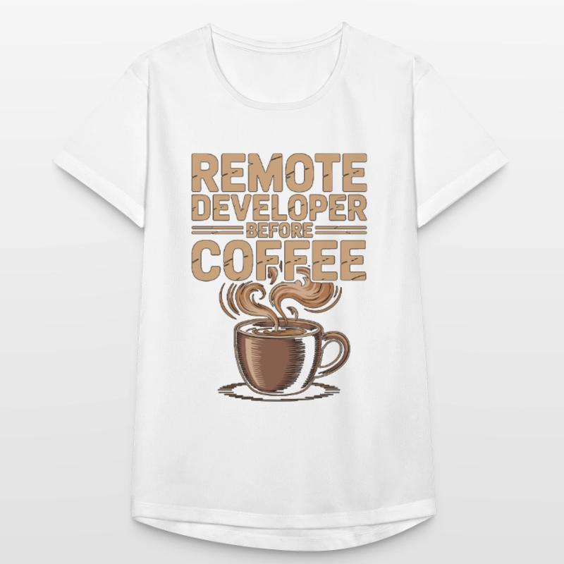 Remote Developer Before Remote Coder Coffee Lover Women's Breathable T-Shirt