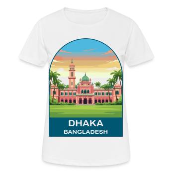 Dhaka Bangladesh Ahsan Manzil Vintage Travel Poste - Women's Breathable T-Shirt - white - Front - AI Model Female 172 dark (172cm)