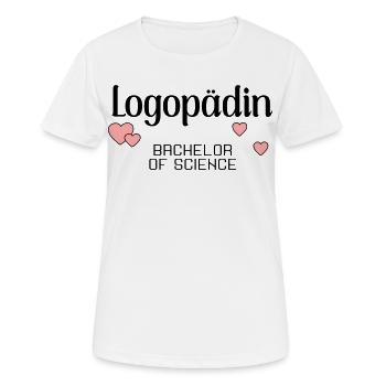 Programme de licence en orthophonie - T-shirt respirant Femme - blanc - Devant - AI Model Female 172 dark (172cm)