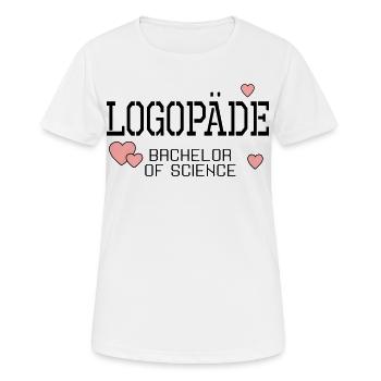 Orthophoniste Licence en orthophonie - T-shirt respirant Femme - blanc - Devant - AI Model Female 172 dark (172cm)