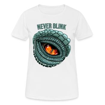 Ur-Raubtierauge – NIEMALS BLINZELN - Frauen T-Shirt atmungsaktiv - Weiß - Vorne - AI Model Female 172 dark (172cm)