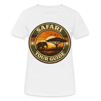 Safari Tour Guide Elefant Retro Abenteuer Design - Frauen T-Shirt atmungsaktiv - Weiß - Vorne - AI Model Female 172 dark (172cm)