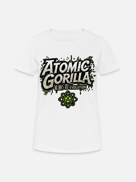Réévolution du gorille atomique - T-shirt respirant Femme - blanc