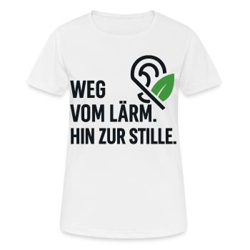 Ruheweg: Von Lärm Zur Stille - Frauen T-Shirt atmungsaktiv - Weiß - Vorne - AI Model Female 172 dark (172cm)
