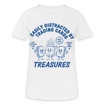 Easily Distracted By Trading Cards Treasures Rare - Women's Breathable T-Shirt - white - Front - AI Model Female 172 dark (172cm)