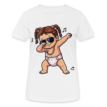 Cute babe – brunette girl - Women's Breathable T-Shirt - white - Front - AI Model Female 172 dark (172cm)