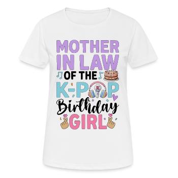 Mother-In-Law of The K-Pop Birthday Gir - Women's Breathable T-Shirt - white - Front - AI Model Female 172 dark (172cm)