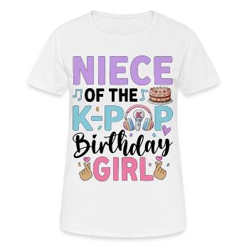 Niece of The K-Pop Birthday Girl - Women's Breathable T-Shirt - white - Front - AI Model Female 172 dark (172cm)
