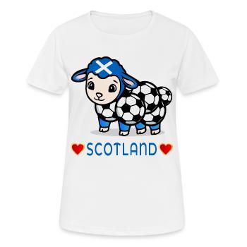 Scotland Lamb Soccer - Frauen T-Shirt atmungsaktiv - Weiß - Vorne - AI Model Female 172 dark (172cm)