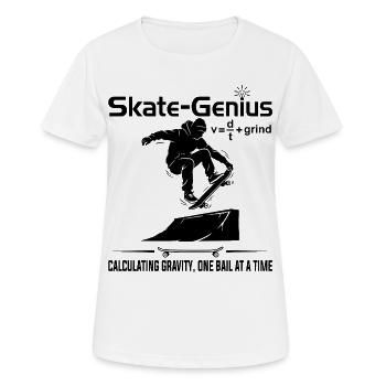 Skate-Genie im Grind - Frauen T-Shirt atmungsaktiv - Weiß - Vorne - AI Model Female 172 dark (172cm)