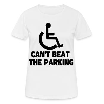 Cant Beat The Parking Funny Amputee Gift - Women's Breathable T-Shirt - white - Front - AI Model Female 172 dark (172cm)