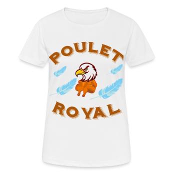 Poulet rôti aigle condor design humoristique - T-shirt respirant Femme - blanc - Devant - AI Model Female 172 dark (172cm)