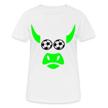 Fußball Grillfleisch - Frauen T-Shirt atmungsaktiv - Weiß - Vorne - AI Model Female 172 dark (172cm)