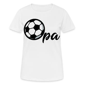 Fußball Opa - Frauen T-Shirt atmungsaktiv - Weiß - Vorne - AI Model Female 172 dark (172cm)