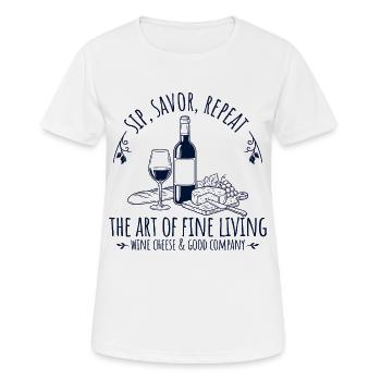 Spécialités françaises Design minimaliste - T-shirt respirant Femme - blanc - Devant - AI Model Female 172 dark (172cm)