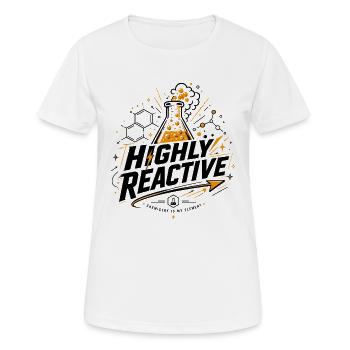 Très réactif – Conception chimique pour passionnés de chimie - T-shirt respirant Femme - blanc - Devant - AI Model Female 172 dark (172cm)