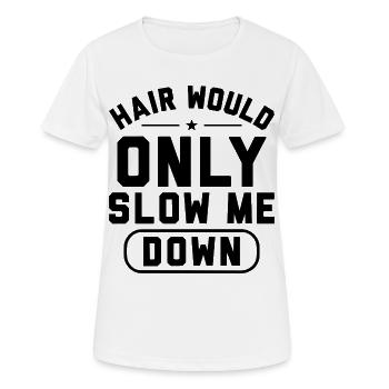 Kahler Humor Rasierter Kopf | Funny Man-Geschenk - Frauen T-Shirt atmungsaktiv - Weiß - Vorne - AI Model Female 172 dark (172cm)