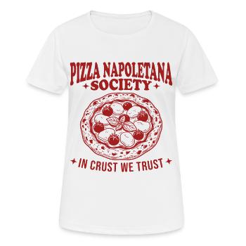 Pizza Napoletana Retro Pizzaliebhaber - Frauen T-Shirt atmungsaktiv - Weiß - Vorne - AI Model Female 172 dark (172cm)