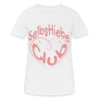 Selbstliebe– Herz Design mit positiver Botschaft - Frauen T-Shirt atmungsaktiv - Weiß - Vorne - AI Model Female 172 dark (172cm)