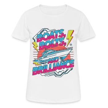Marine Electrician Boats Bolts Vessel Electrician - Women's Breathable T-Shirt - white - Front - AI Model Female 172 dark (172cm)