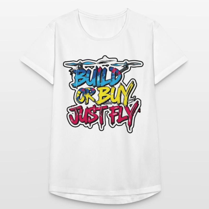 Baue oder kaufe Just Fly Drone Tee Frauen T-Shirt atmungsaktiv