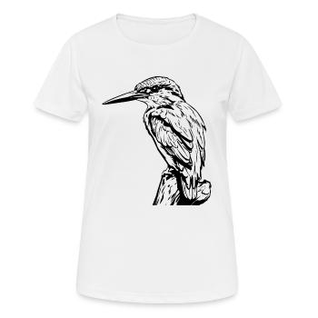 Pic / Martin-pêcheur - T-shirt respirant Femme - blanc - Devant - AI Model Female 172 dark (172cm)
