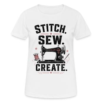 Stitch Sew Create Sewing Shirt - T-shirt respirant Femme - blanc - Devant - AI Model Female 172 dark (172cm)