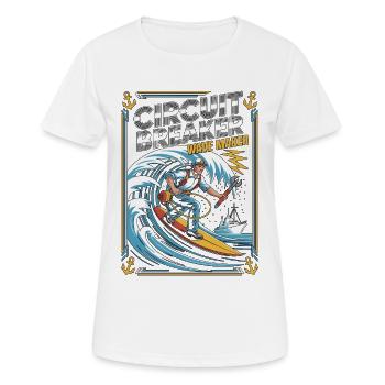 Électricien Maritime, disjoncteurs, ingénieur maritime - T-shirt respirant Femme - blanc - Devant - AI Model Female 172 dark (172cm)