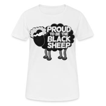 Black Sheep Pride - Frauen T-Shirt atmungsaktiv - Weiß - Vorne - AI Model Female 172 dark (172cm)